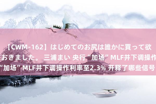 【CWM-162】はじめてのお尻は誰かに買って欲しくて今日までとっておきました。 三浦まい 央行“加场”MLF并下调操作利率至2.3% 开释了哪些信号？