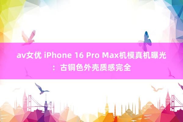 av女优 iPhone 16 Pro Max机模真机曝光：古铜色外壳质感完全