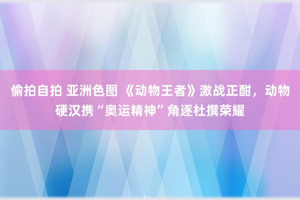 偷拍自拍 亚洲色图 《动物王者》激战正酣，动物硬汉携“奥运精神”角逐杜撰荣耀