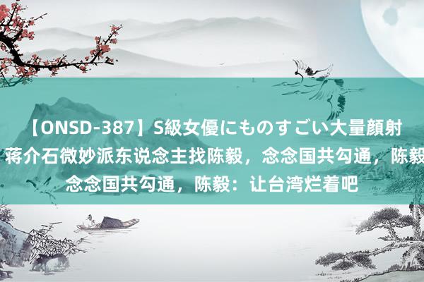 【ONSD-387】S級女優にものすごい大量顔射4時間 1950年，蒋介石微妙派东说念主找陈毅，念念国共勾通，陈毅：让台湾烂着吧